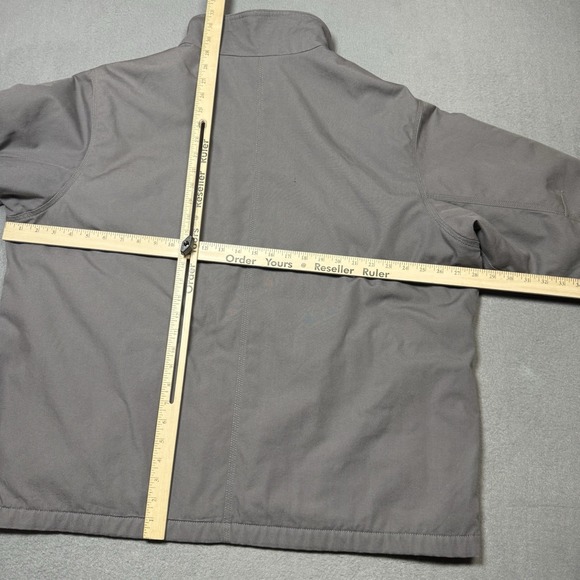 Columbia Fleece Lined Work Jacket Mens XXL 2XL Gray Canvas Chore Barn Coat - Picture 8 of 10